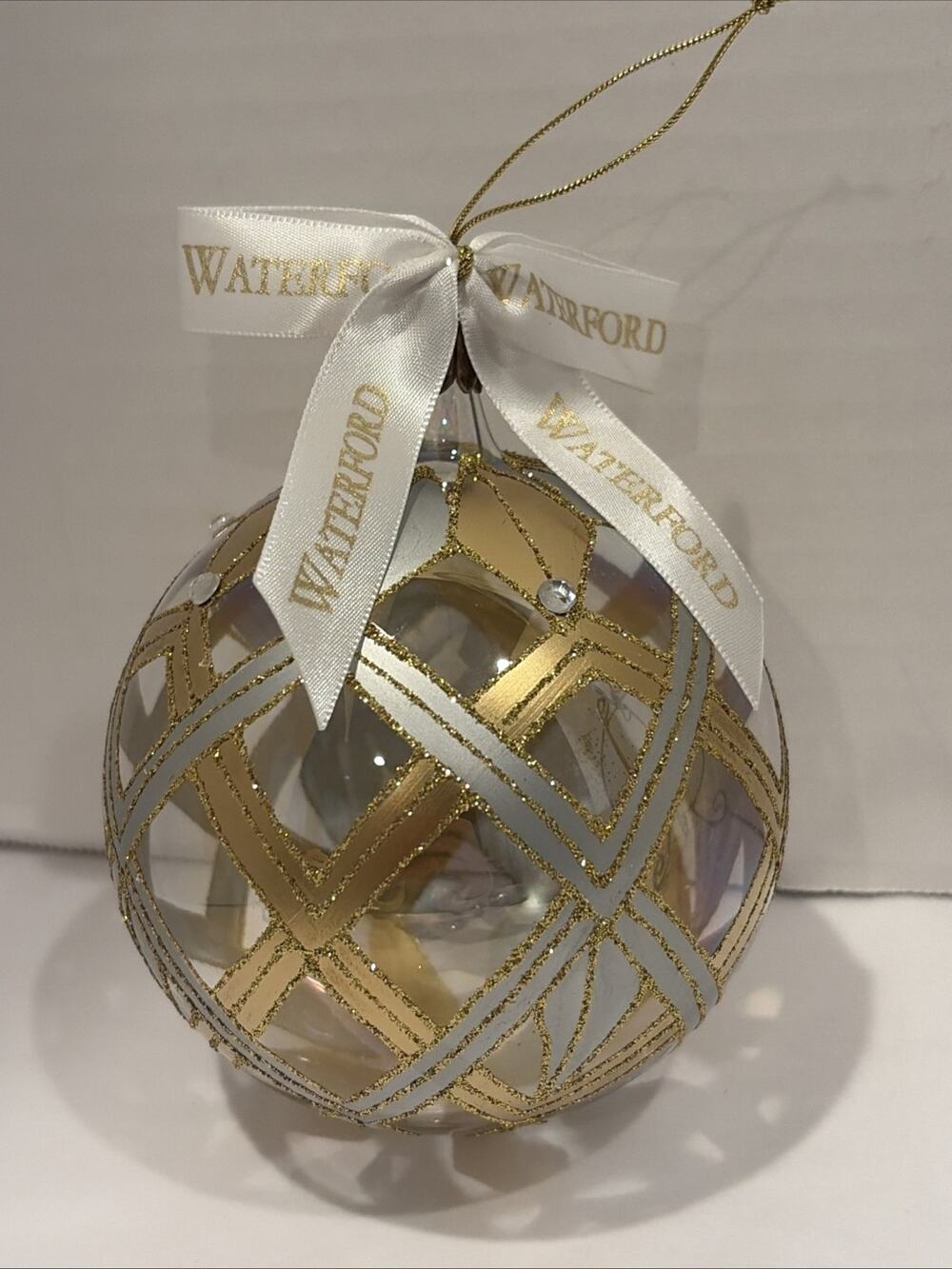 WATERFORD HOLIDAY HEIRLOOMS 2003 KILLEEN SILVER BALL 124793 CHRISTMAS ORNAMENT